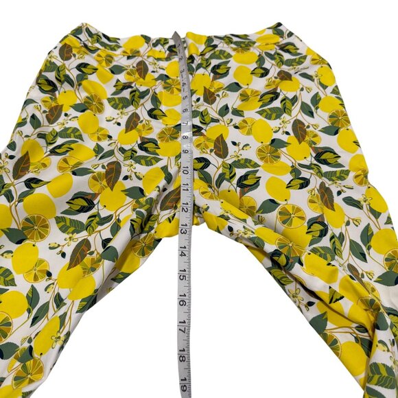 Boden Danby Lemon Vine Print High Waist Pull-On Pants NWT US Size 4 - Picture 8 of 9